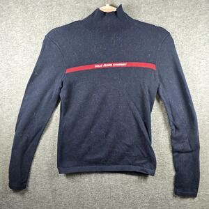 VTG‎ Polo Jeans CO Ralph Lauren Men Navy Blue Sweater No Size (See Measurements)